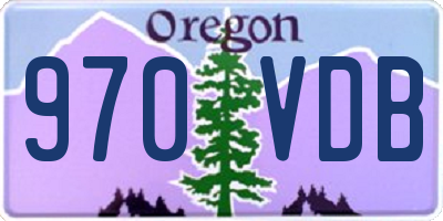 OR license plate 970VDB