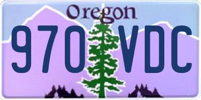OR license plate 970VDC