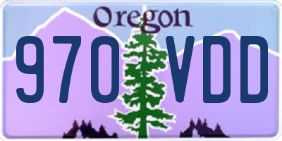 OR license plate 970VDD