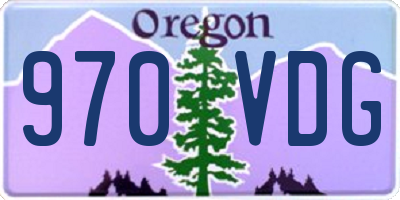 OR license plate 970VDG