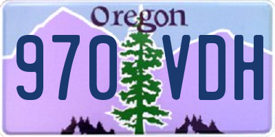 OR license plate 970VDH