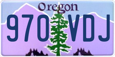 OR license plate 970VDJ