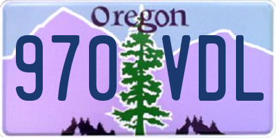 OR license plate 970VDL