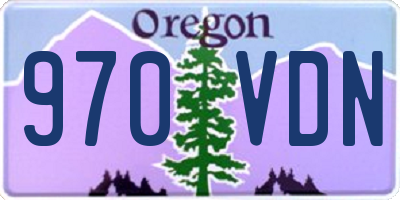 OR license plate 970VDN