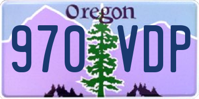OR license plate 970VDP