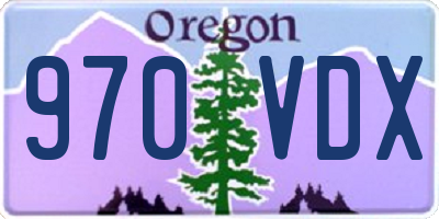 OR license plate 970VDX