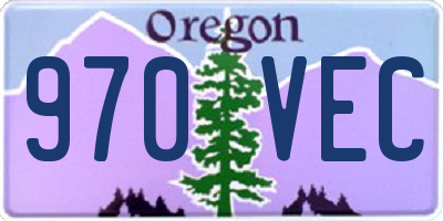 OR license plate 970VEC