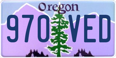 OR license plate 970VED