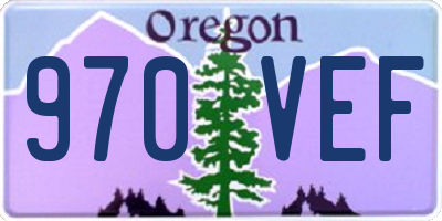 OR license plate 970VEF