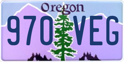 OR license plate 970VEG