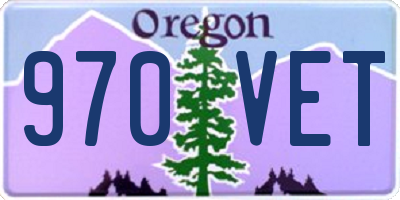 OR license plate 970VET