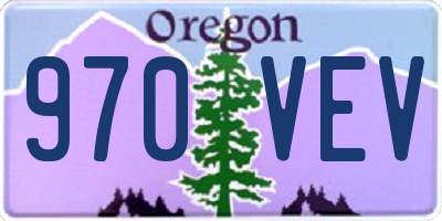 OR license plate 970VEV