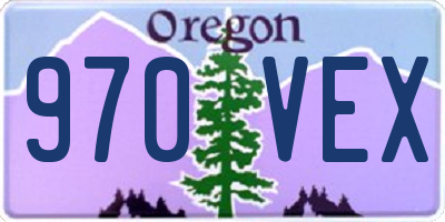 OR license plate 970VEX
