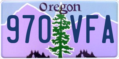 OR license plate 970VFA