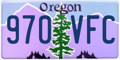 OR license plate 970VFC