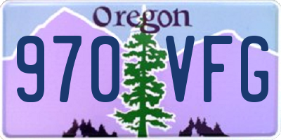 OR license plate 970VFG