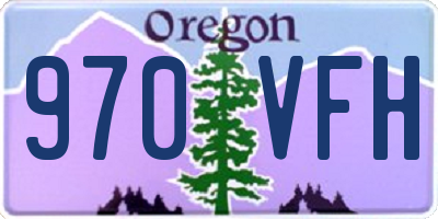 OR license plate 970VFH