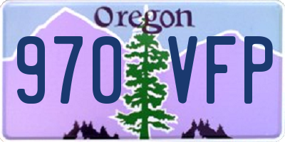 OR license plate 970VFP