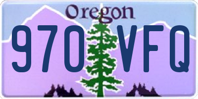OR license plate 970VFQ