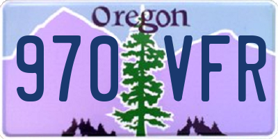 OR license plate 970VFR