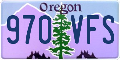 OR license plate 970VFS