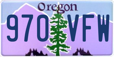 OR license plate 970VFW