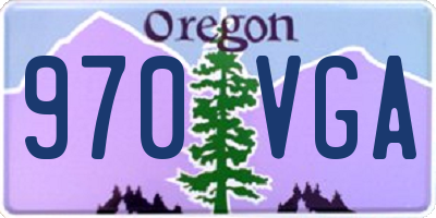 OR license plate 970VGA