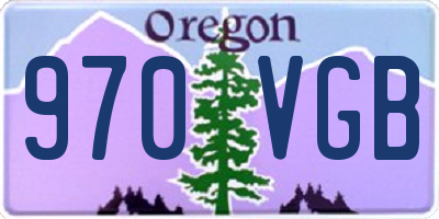 OR license plate 970VGB