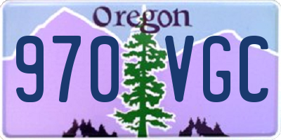 OR license plate 970VGC