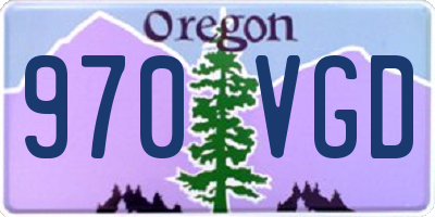 OR license plate 970VGD