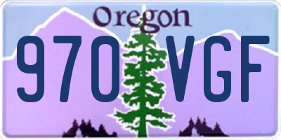 OR license plate 970VGF
