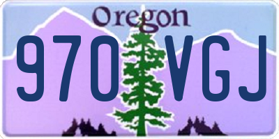 OR license plate 970VGJ