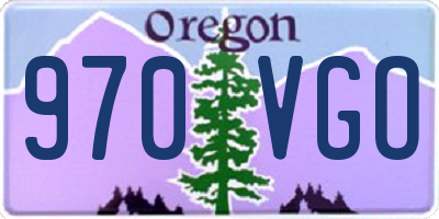 OR license plate 970VGO