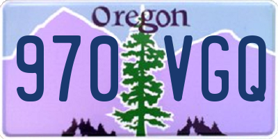OR license plate 970VGQ