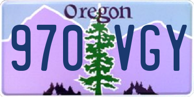 OR license plate 970VGY