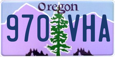 OR license plate 970VHA