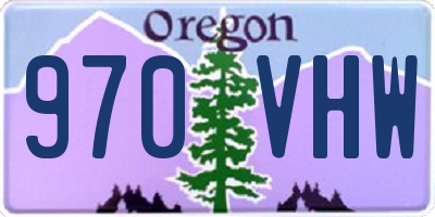 OR license plate 970VHW