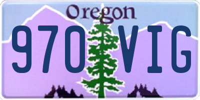 OR license plate 970VIG