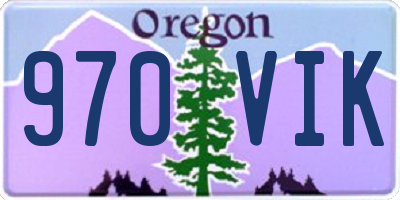 OR license plate 970VIK