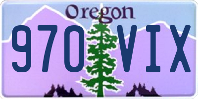 OR license plate 970VIX