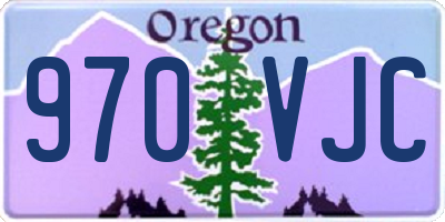 OR license plate 970VJC