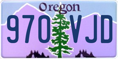 OR license plate 970VJD
