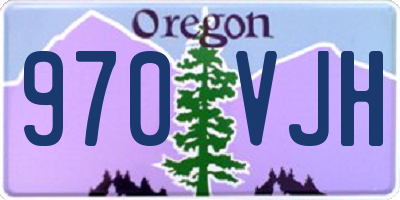 OR license plate 970VJH