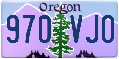 OR license plate 970VJO