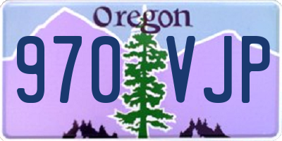 OR license plate 970VJP
