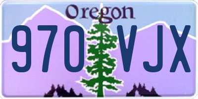 OR license plate 970VJX