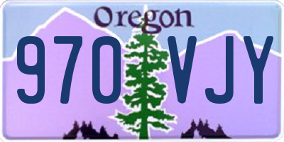 OR license plate 970VJY