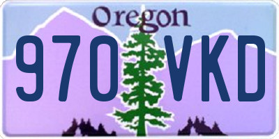 OR license plate 970VKD