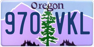 OR license plate 970VKL