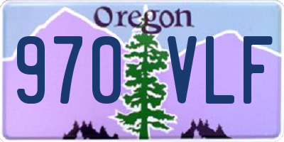 OR license plate 970VLF